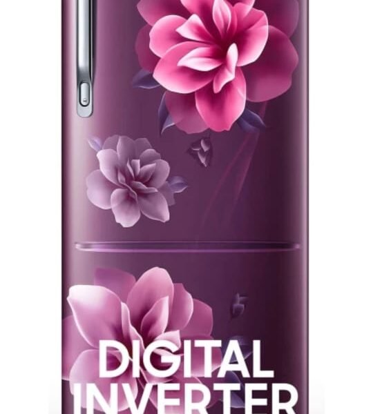 SAMSUNG 183 L Direct Cool Single Door 4 Star Refrigerator with Base Drawer with Digital Inverter  (Camellia Purple, RR20C1824CR/HL)