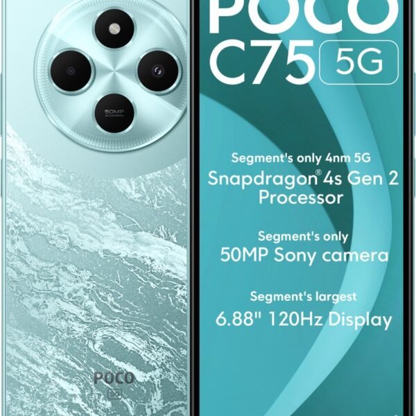 POCO C75 5G (Aqua Bliss, 64 GB)  (4 GB RAM)