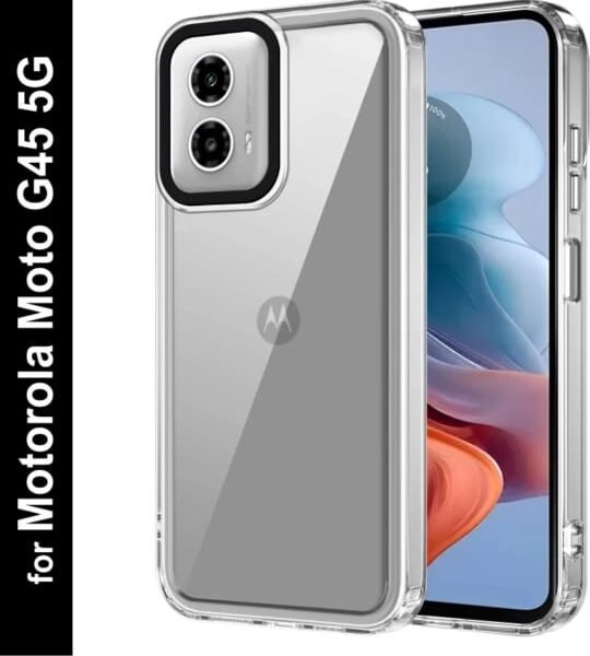 Zapcase Back Cover for Motorola G45 5G  (Transparent, Grip Case, Pack of: 1)