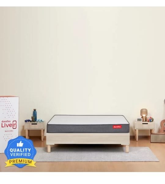 duroflex LiveIn 2 in 1 Reversible 5 inch Single High Resilience (HR) Foam Mattress  (L x W: 75 inch x 36 inch)